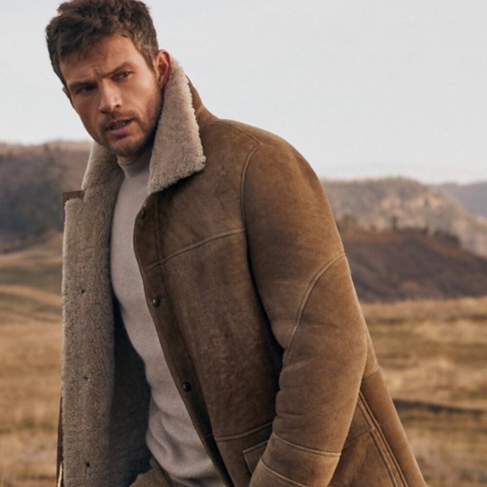 Vintage Northern Aire Men’s XL Long Corduroy Faux Fur Jacket Yellowstone‎ Style